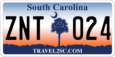 SC license plate ZNT024