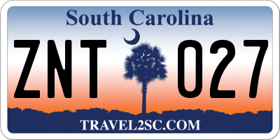 SC license plate ZNT027