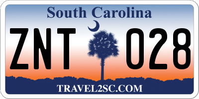 SC license plate ZNT028