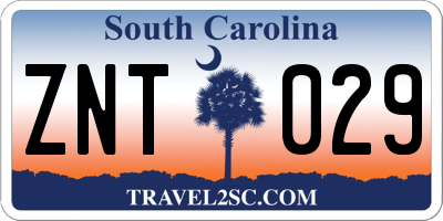 SC license plate ZNT029