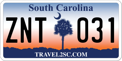 SC license plate ZNT031
