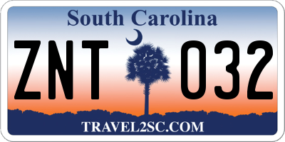 SC license plate ZNT032
