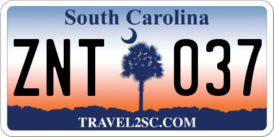 SC license plate ZNT037