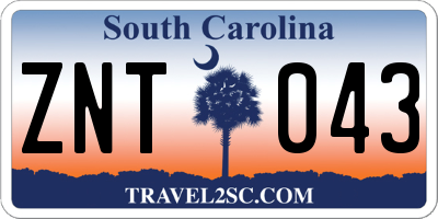 SC license plate ZNT043