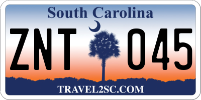 SC license plate ZNT045