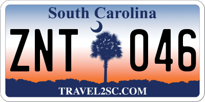 SC license plate ZNT046
