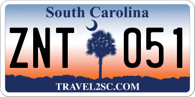 SC license plate ZNT051