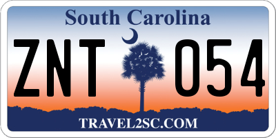 SC license plate ZNT054