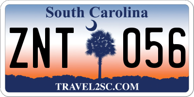 SC license plate ZNT056