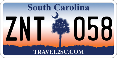 SC license plate ZNT058