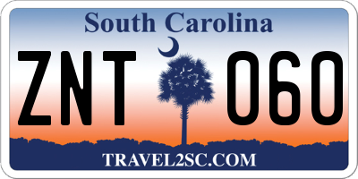 SC license plate ZNT060