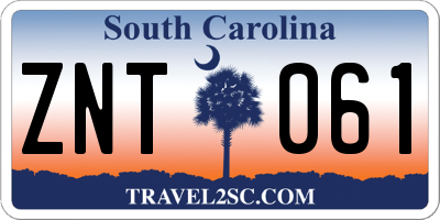 SC license plate ZNT061