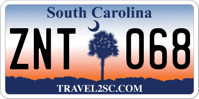 SC license plate ZNT068