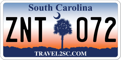 SC license plate ZNT072