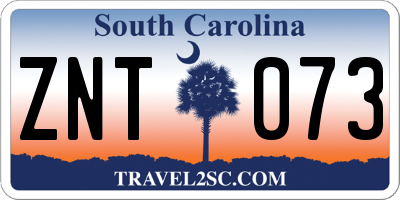 SC license plate ZNT073