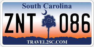 SC license plate ZNT086