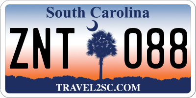 SC license plate ZNT088