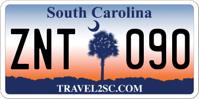 SC license plate ZNT090