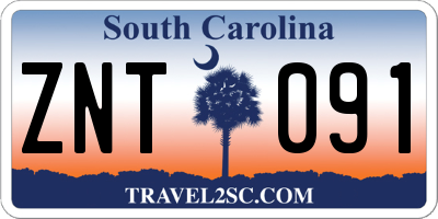 SC license plate ZNT091