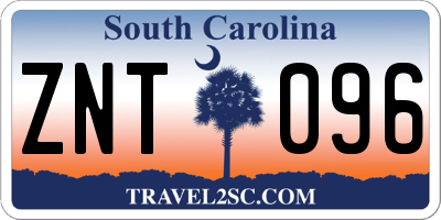 SC license plate ZNT096