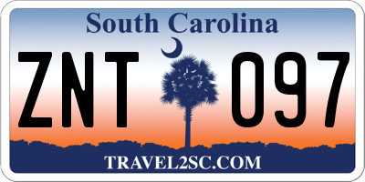 SC license plate ZNT097