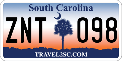 SC license plate ZNT098