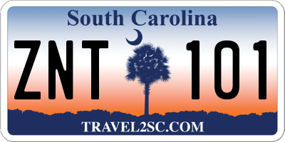 SC license plate ZNT101