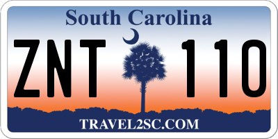 SC license plate ZNT110