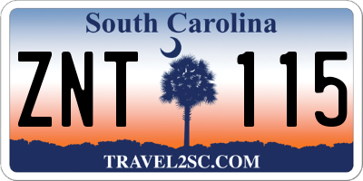 SC license plate ZNT115