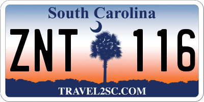 SC license plate ZNT116