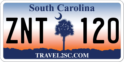 SC license plate ZNT120