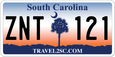 SC license plate ZNT121