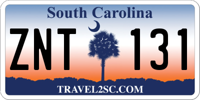 SC license plate ZNT131