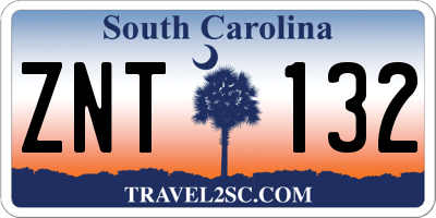 SC license plate ZNT132