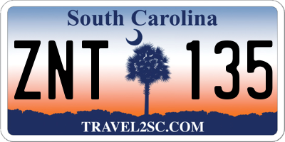 SC license plate ZNT135