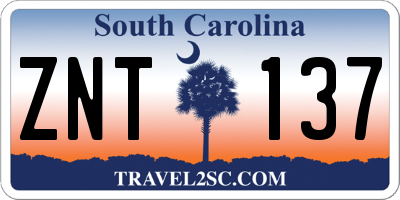 SC license plate ZNT137