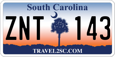 SC license plate ZNT143