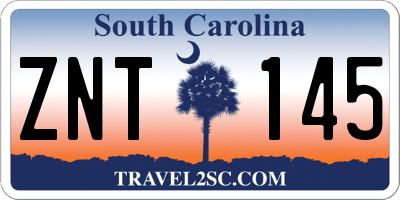 SC license plate ZNT145