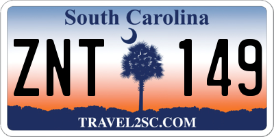 SC license plate ZNT149