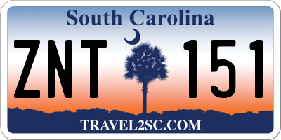 SC license plate ZNT151
