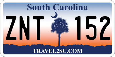 SC license plate ZNT152