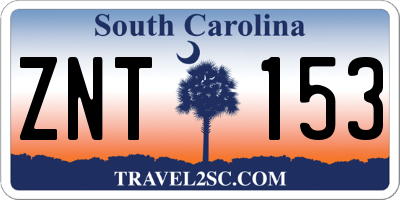 SC license plate ZNT153