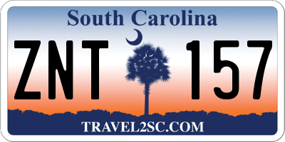 SC license plate ZNT157