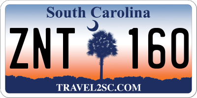 SC license plate ZNT160