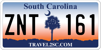 SC license plate ZNT161