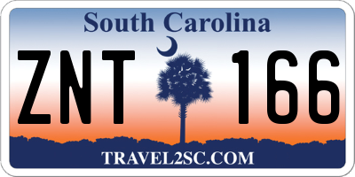 SC license plate ZNT166