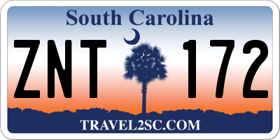 SC license plate ZNT172