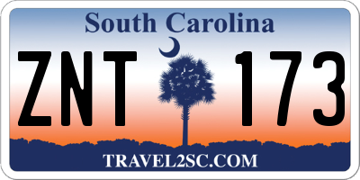 SC license plate ZNT173