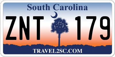 SC license plate ZNT179