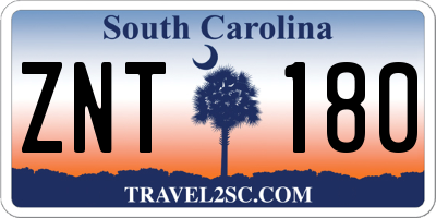 SC license plate ZNT180